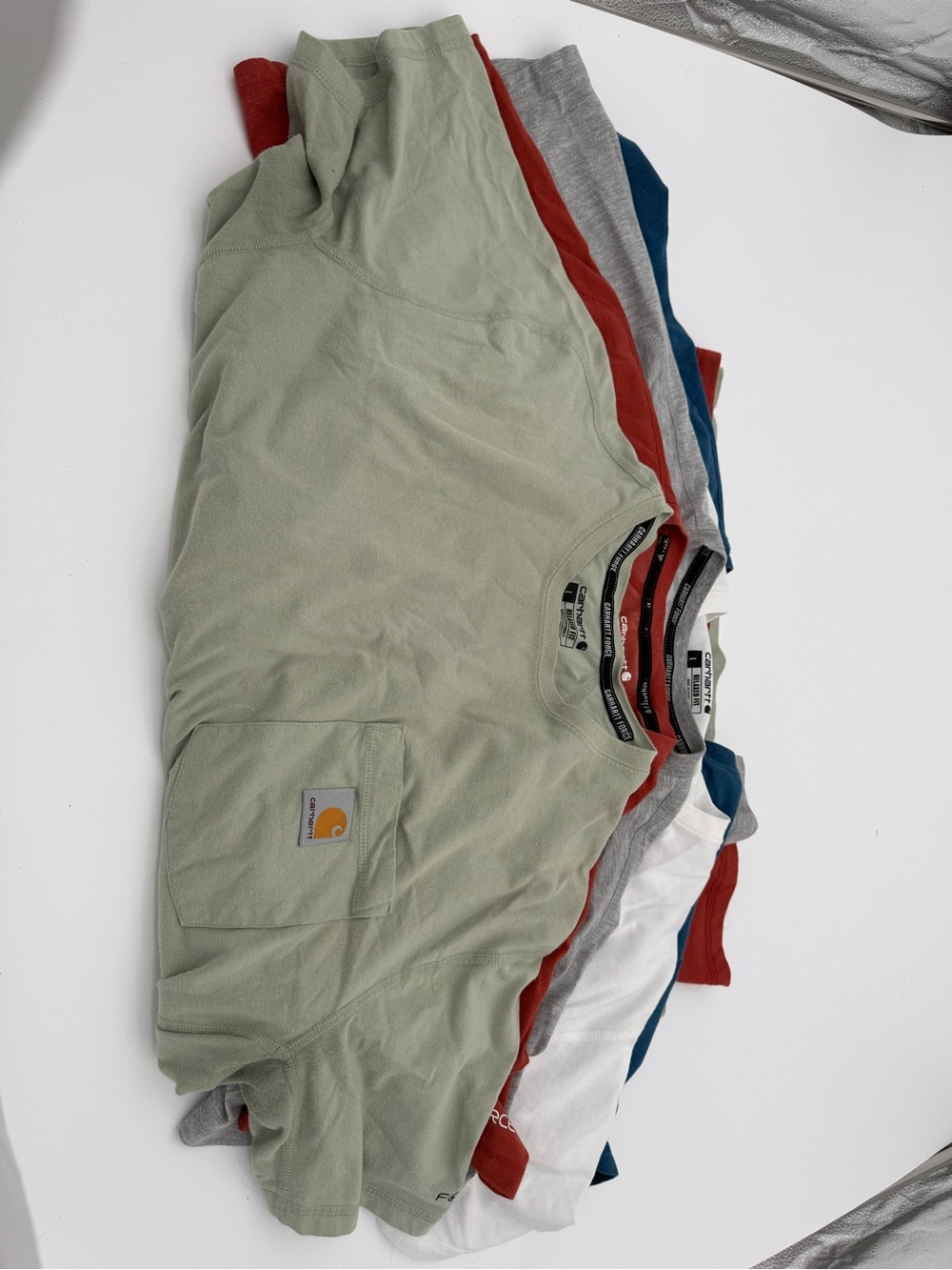 5 pack Carhartt Men’s Force short sleeve tshirts large
